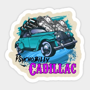 PSYCHOBILLY CADILLAC Sticker